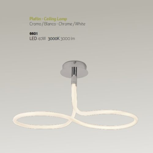 mantra LINE 6601 LED de acrílico blanco
